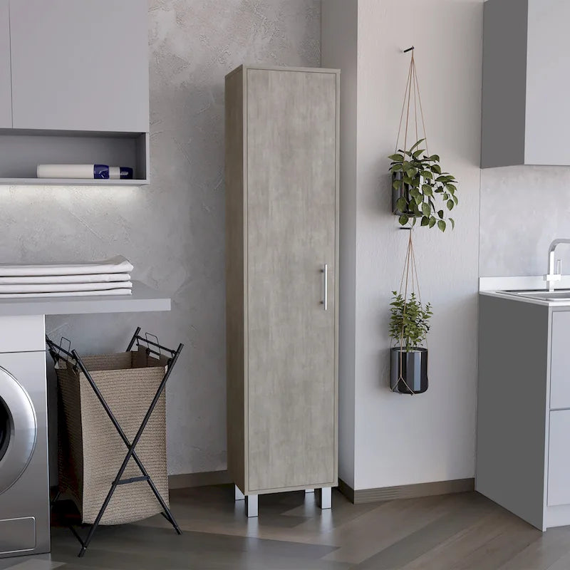 Laska 71 Tall 5-Shelves Storage Cabinet Broom Closet - N/A