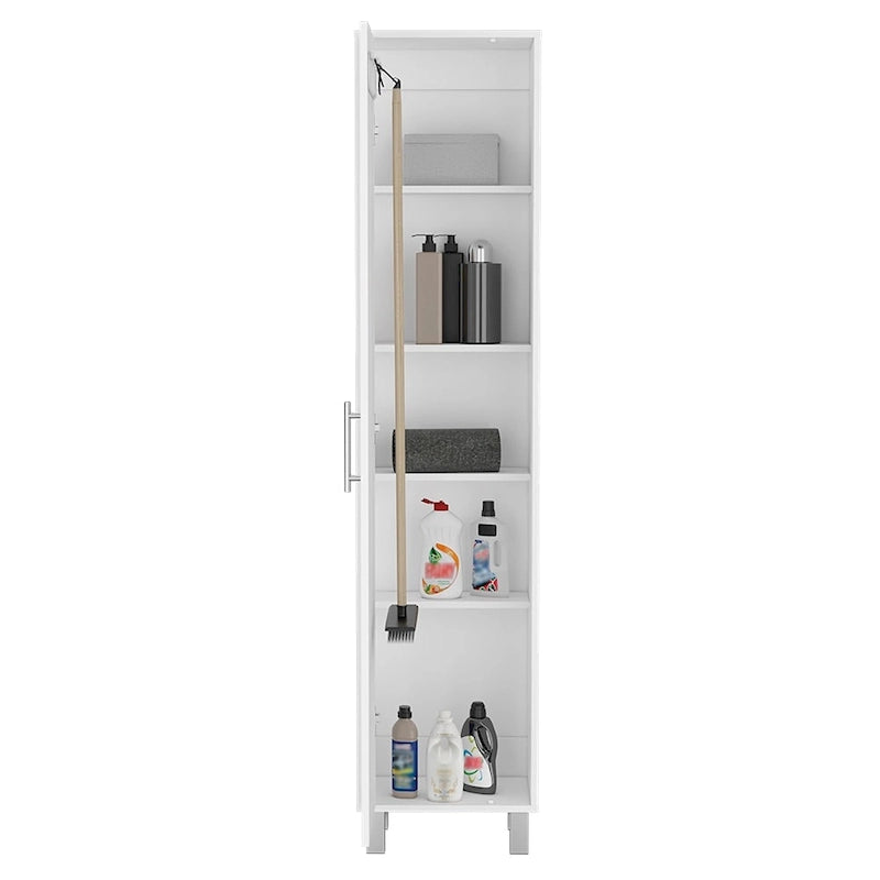 Laska 71 Tall 5-Shelves Storage Cabinet Broom Closet - N/A
