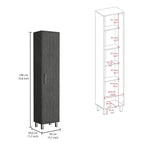 Laska 71 Tall 5-Shelves Storage Cabinet Broom Closet - N/A