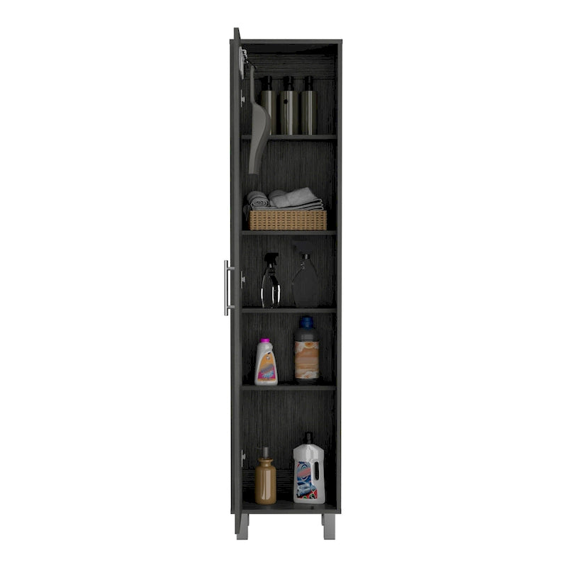Laska 71 Tall 5-Shelves Storage Cabinet Broom Closet - N/A