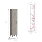 Laska 71 Tall 5-Shelves Storage Cabinet Broom Closet - N/A