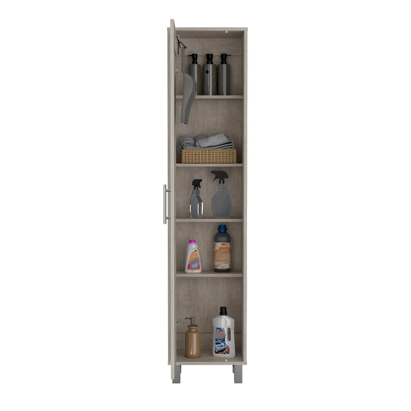 Laska 71 Tall 5-Shelves Storage Cabinet Broom Closet - N/A