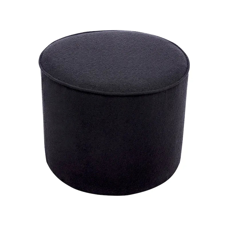 Porthos Home Belia Boucle Fabric Round Ottoman Coffee Table