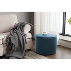 Porthos Home Belia Boucle Fabric Round Ottoman Coffee Table