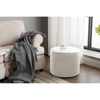 Porthos Home Belia Boucle Fabric Round Ottoman Coffee Table