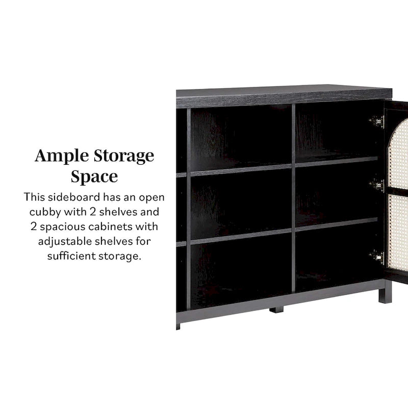 Middlebrook Designs 2-Door 58 inch Sideboard with Arched Rattan Panels
