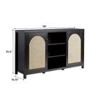 Middlebrook Designs 2-Door 58 inch Sideboard with Arched Rattan Panels
