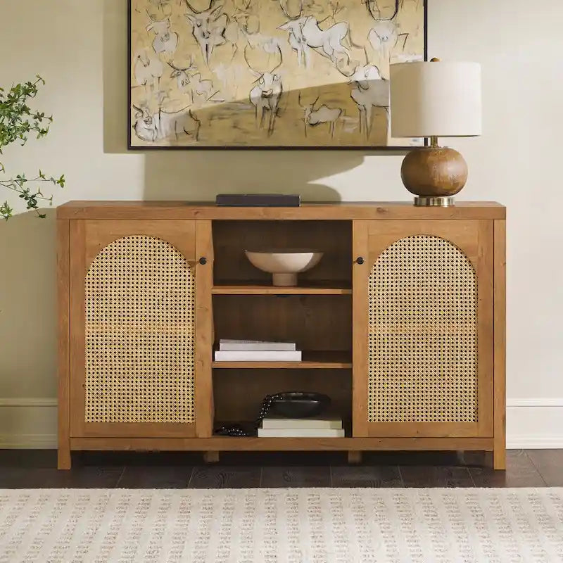 Middlebrook Designs 2-Door 58 inch Sideboard with Arched Rattan Panels