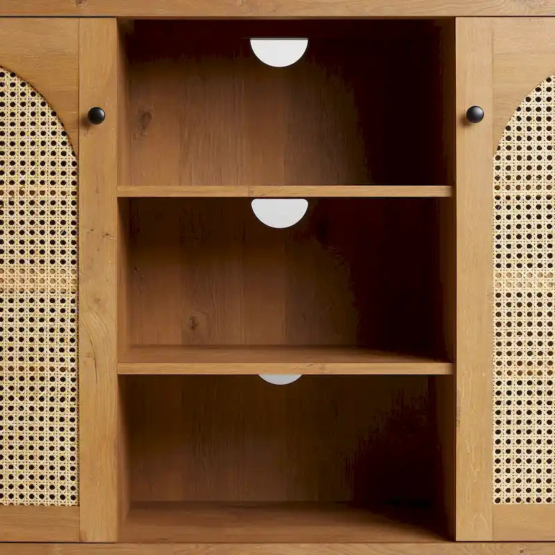 Middlebrook Designs 2-Door 58 inch Sideboard with Arched Rattan Panels