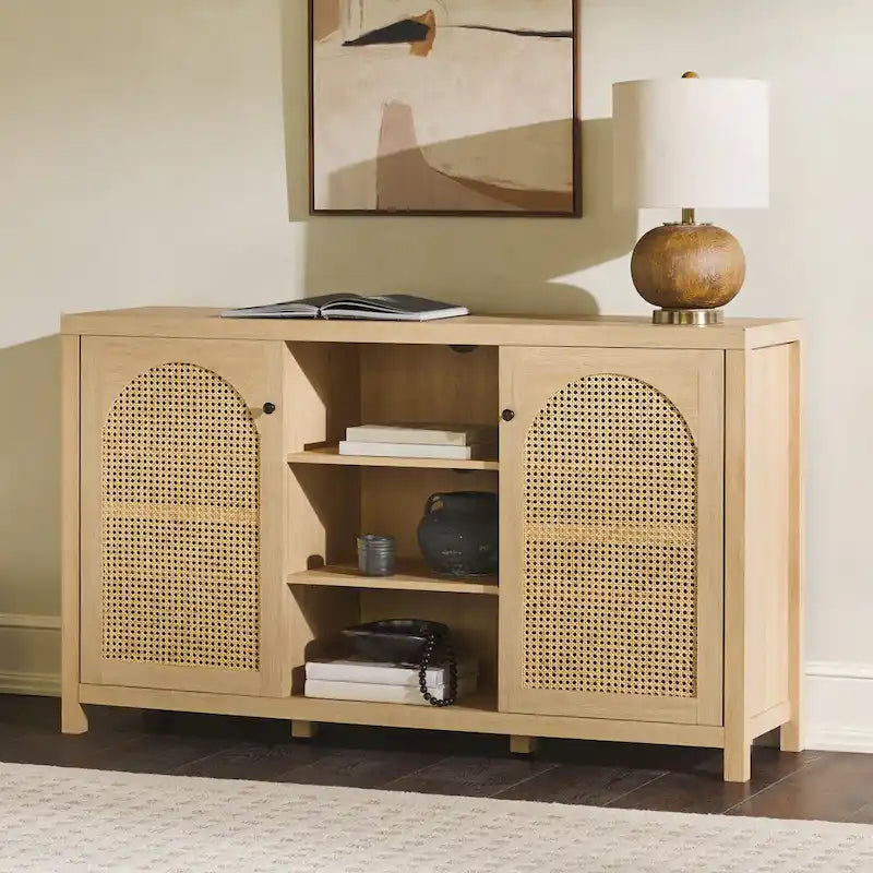 Middlebrook Designs 2-Door 58 inch Sideboard with Arched Rattan Panels