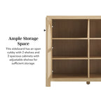 Middlebrook Designs 2-Door 58 inch Sideboard with Arched Rattan Panels