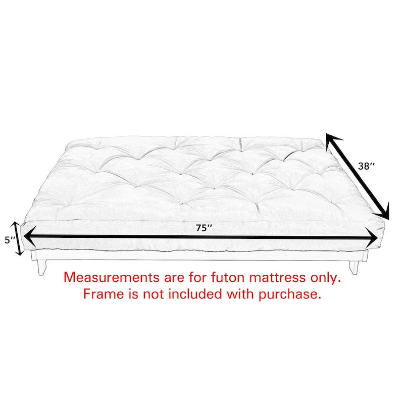 Sorra Home Corded Linen Texture Daybed Mattress (Mattress Only)