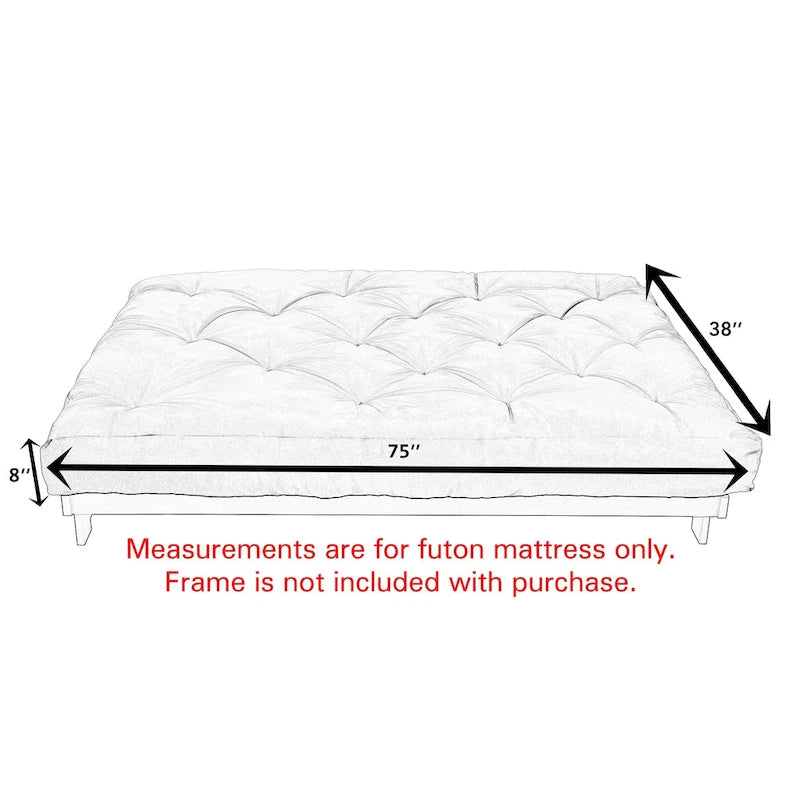 Sorra Home Corded Linen Texture Daybed Mattress (Mattress Only)