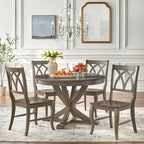 Lifestorey Montauk Solid Wood 5-piece Dining Set