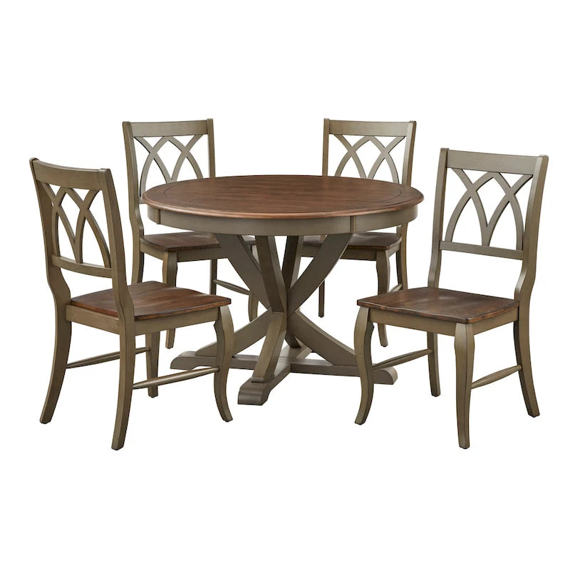 Lifestorey Montauk Solid Wood 5-piece Dining Set