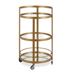 Silver Orchid Carmen Mirrored Bar Cart
