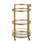 Silver Orchid Carmen Mirrored Bar Cart