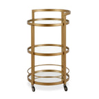 Silver Orchid Carmen Mirrored Bar Cart