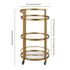 Silver Orchid Carmen Mirrored Bar Cart