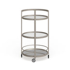 Silver Orchid Carmen Mirrored Bar Cart