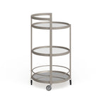Silver Orchid Carmen Mirrored Bar Cart
