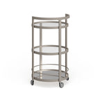 Silver Orchid Carmen Mirrored Bar Cart
