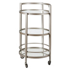 Silver Orchid Carmen Mirrored Bar Cart
