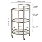 Silver Orchid Carmen Mirrored Bar Cart