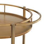 Lifestorey Devin Oval Metal Bar Cart