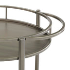 Lifestorey Devin Oval Metal Bar Cart
