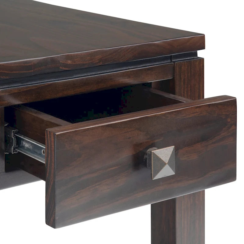 WYNDENHALL Essex SOLID WOOD 14 inch Wide Rectangle Contemporary Narrow Side Table - 14 x 24 x 20