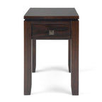 WYNDENHALL Essex SOLID WOOD 14 inch Wide Rectangle Contemporary Narrow Side Table - 14 x 24 x 20