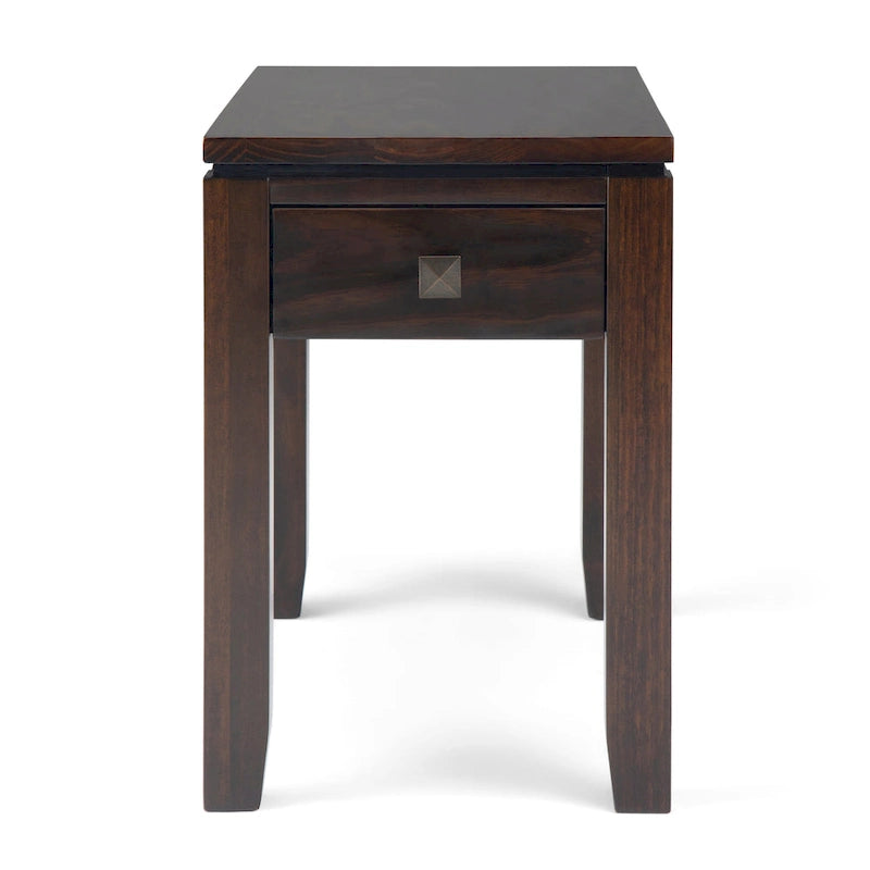 WYNDENHALL Essex SOLID WOOD 14 inch Wide Rectangle Contemporary Narrow Side Table - 14 x 24 x 20