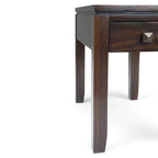 WYNDENHALL Essex SOLID WOOD 14 inch Wide Rectangle Contemporary Narrow Side Table - 14 x 24 x 20