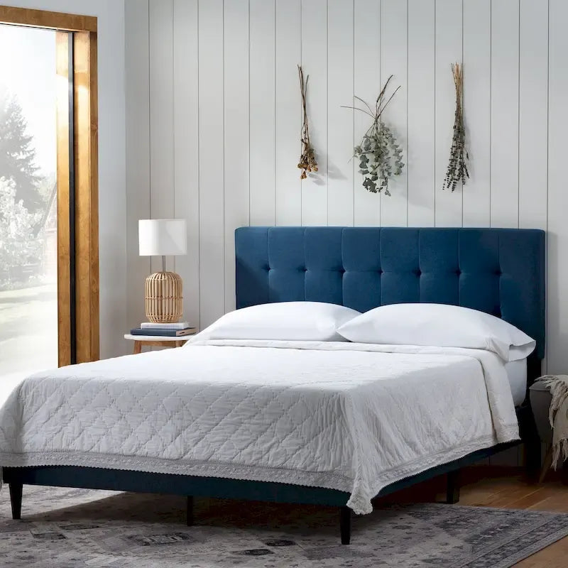 Brookside Mary Upholstered Platform Bed Frame with Square Tufting