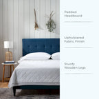 Brookside Mary Upholstered Platform Bed Frame with Square Tufting