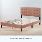 Brookside Mary Upholstered Platform Bed Frame with Square Tufting