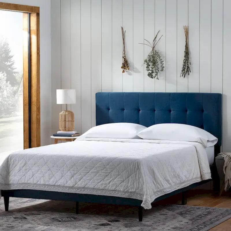 Brookside Mary Upholstered Platform Bed Frame with Square Tufting