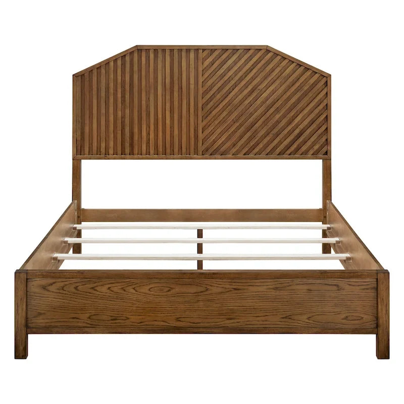 INK+IVY Sunset Cliff Brown Wood Queen Bed