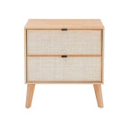 Adelphi Wooden/Cane Mid-Century Nightstand