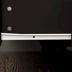 70.9H Family Wardrobe/Armoire/Closet with Mirror Doors White Lacquer