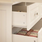 70.9H Family Wardrobe/Armoire/Closet with Mirror Doors White Lacquer