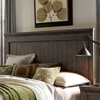 Thornwood Hills Rock Beaten Grey King Panel Headboard