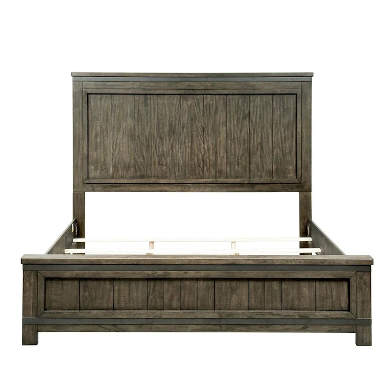 Thornwood Hills Rock Beaten Grey King Panel Headboard
