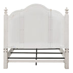 Farmhouse Reimagined Antique White with Chestnut King Poster Bed