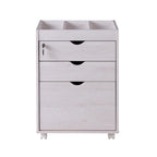 Jolene Contemporary 3-Drawer Lockable and Mobile File Cabinet by Furniture of America