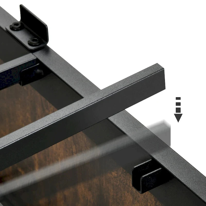 Moasis Storage Platform Bed Frame with Power Outlets and 4 Storage Drawers