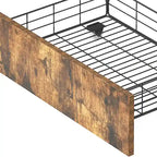 Moasis Storage Platform Bed Frame with Power Outlets and 4 Storage Drawers