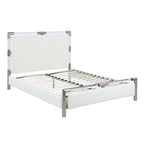 Somette Barry Upholstered Bedroom Set with Bed, Buffet & Lamp Table