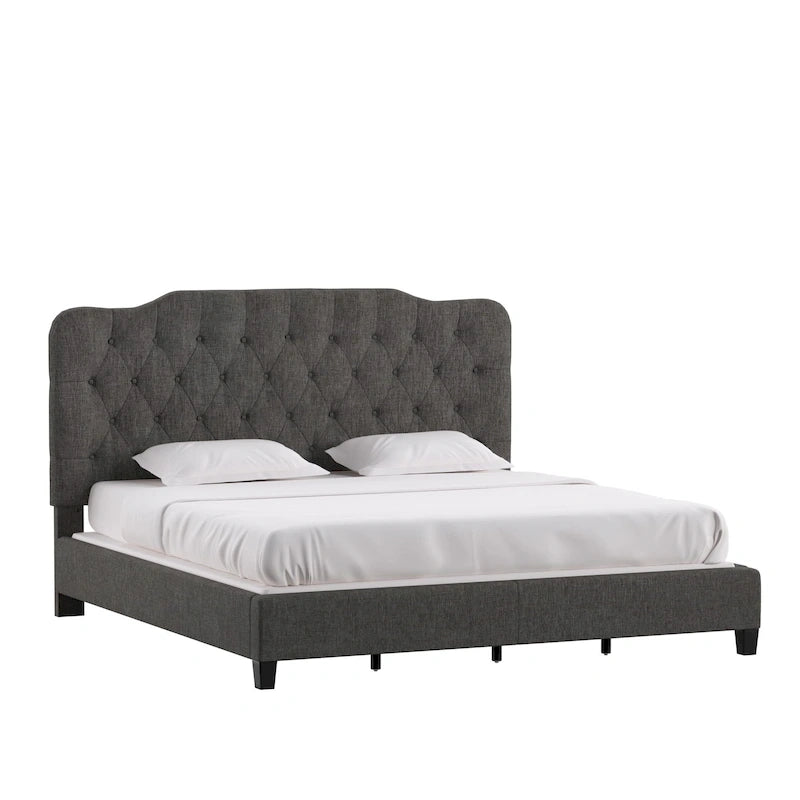 Ginny Adjustable Diamond-tufted Camel Back Bed by iNSPIRE Q Classic